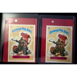 Vintage 1985 Topps Garbage Pail Kids UK Minis Series 1 41A and 41B